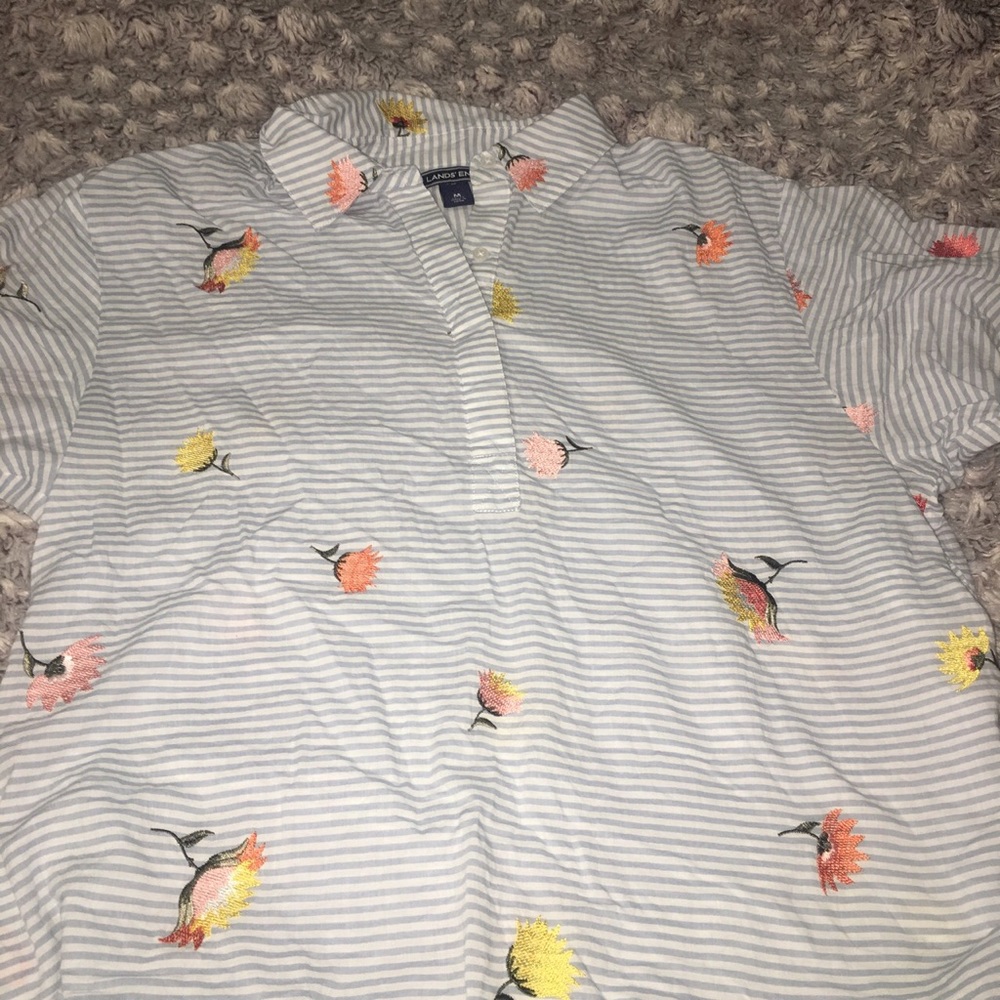 lands end flower shirt